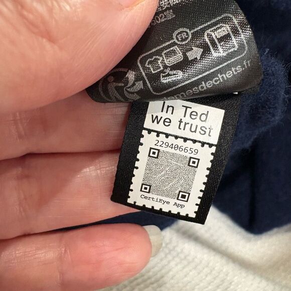 Ted Baker Navy Blue Wool Snap Closure Jacket Sz 10 US Women’s - Picture 10 of 10